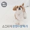 ★스크래치 특가★ [폴딩100x60cm] 소형견용 펫플레이 강아지매트 - 테라조 화이트